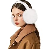 Lainlight Women Winter Ear Muffs Foldable Ear Warmers Ultra Soft Fluffy Faux Fur Earmuffs for Travel Skiing Outdoor