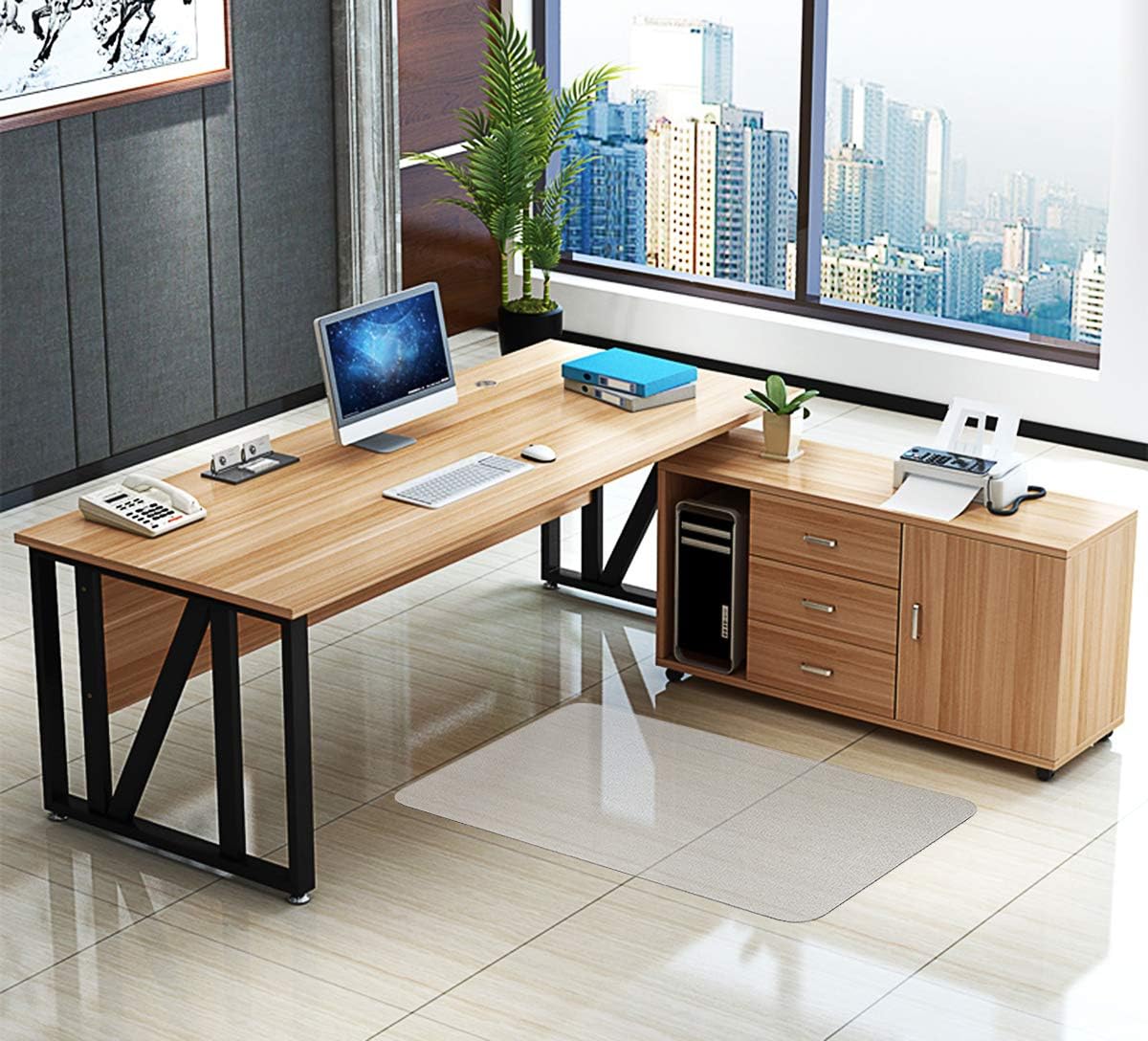 Homek Office Chair Mat for Hardwood Floor, 48 x 30 Inches Desk Chair Mat for Hard Floor, Easy Glide for Chairs: Kitchen & Dining