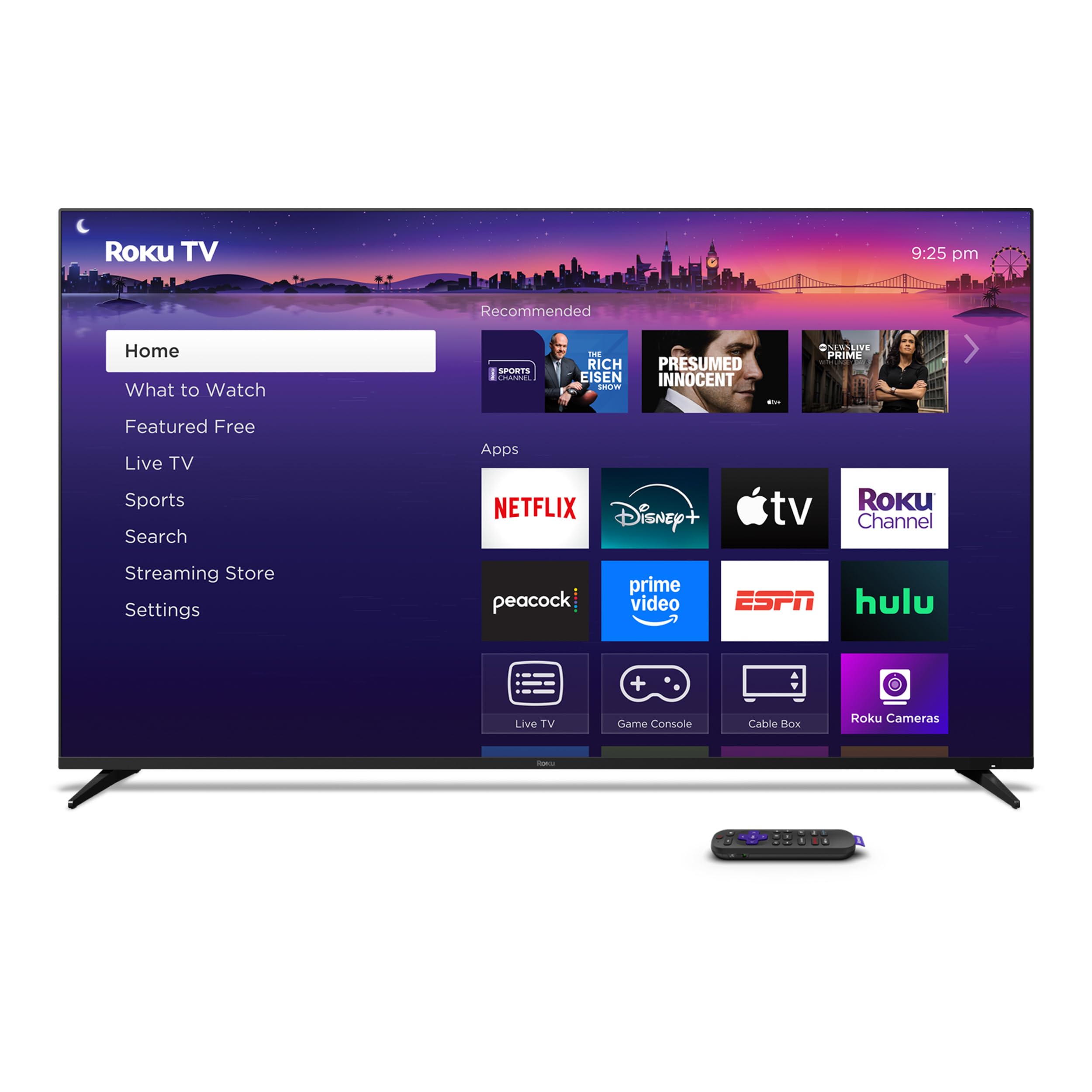 Roku Smart TV 2025 – 55-Inch Pro Series, Mini-LED TV – RokuTV with Backlit Voice Remote Pro – Flat Screen 4K QLED Television with 120Hz Refresh Rate & Dolby Vision IQ, Live News, Sports, Entertainment