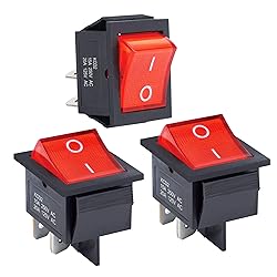 APIELE 3Pcs 2 Position Rocker Toggle Switch ON/Off
