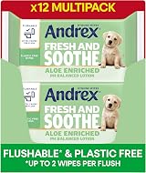 Andrex Fresh Soothe Hygiene Wipes 12 Pack Flushable Aloe Vera Skin Kind