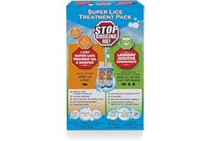 ECOCLEAR PRODUCTS PEOPLE, PETS & WILDLIFE Stop Bugging Me - Super Lice Treatment Pack - 1 Super Lice Treatment Shampoo with Comb and 1 Laundry Additive Concentrate