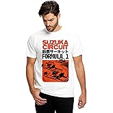 Made By Us "Suzuka Racing Formula One Heavyweight T-Shirt (White), Premium Soft, Vintage fit 100% Cotton, Made in The USA