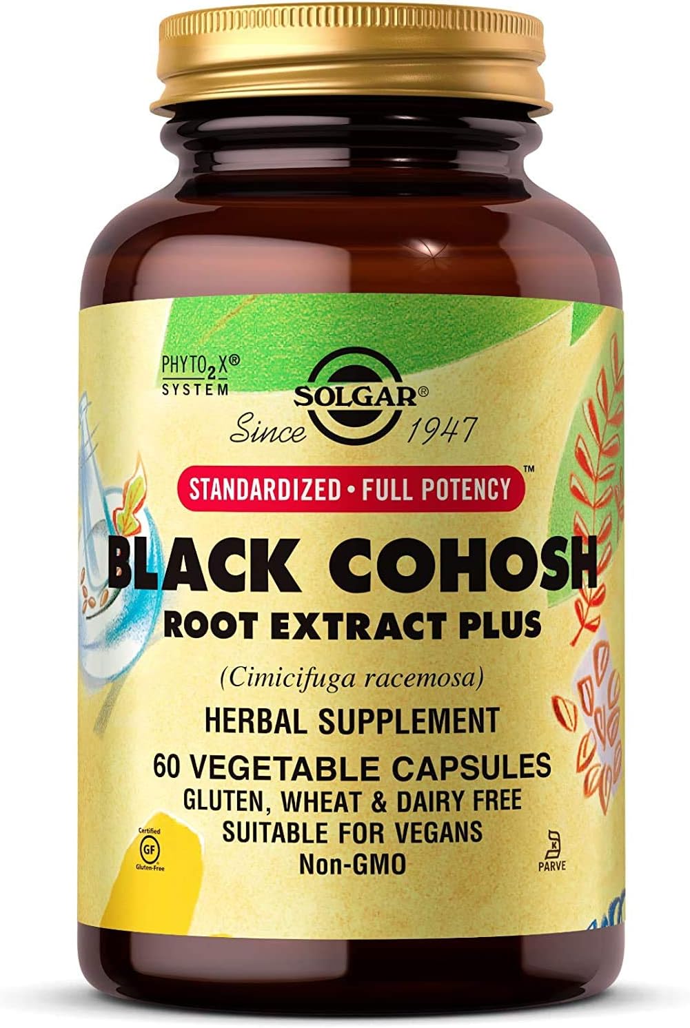 Solgar Standardized Full Potency Black Cohosh Root Extract Vegetable Capsules, 60 Count: Health & Personal Care