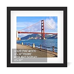 POUYCIW 16x16 inch Wood Picture Frame for Wall
