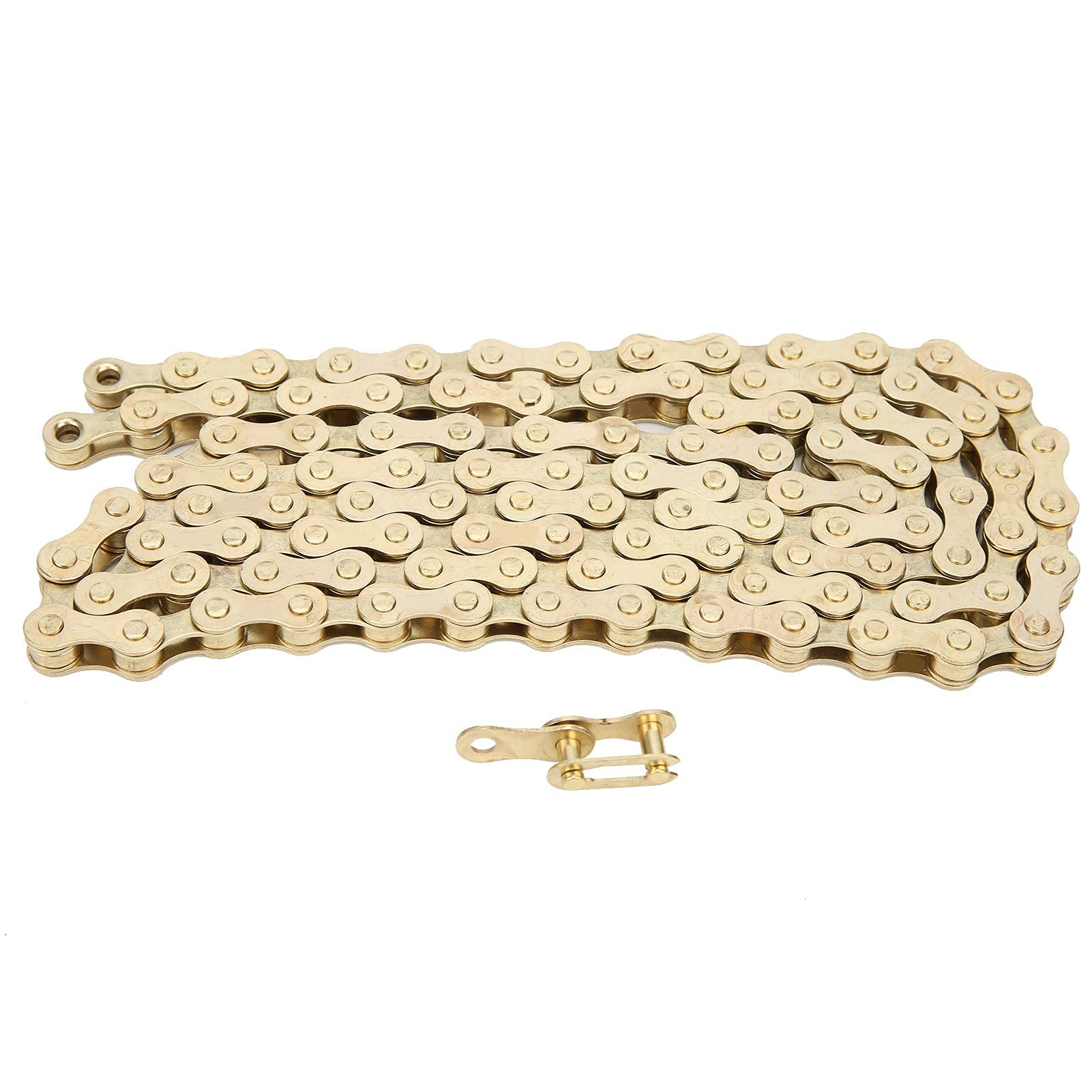 Alomejor Bicycle Chain with 116 Links 6/7/8 Speed High Strength Derailleur Chain for Road Mountain Bike(Gold)