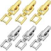 Sibba 6Pcs Bracelet Extender, Bracelet Clasps Closures Gold Silver Necklace Jewelry Extender for Women Necklaces Extension, Bracelets Extension, DIY Crafts