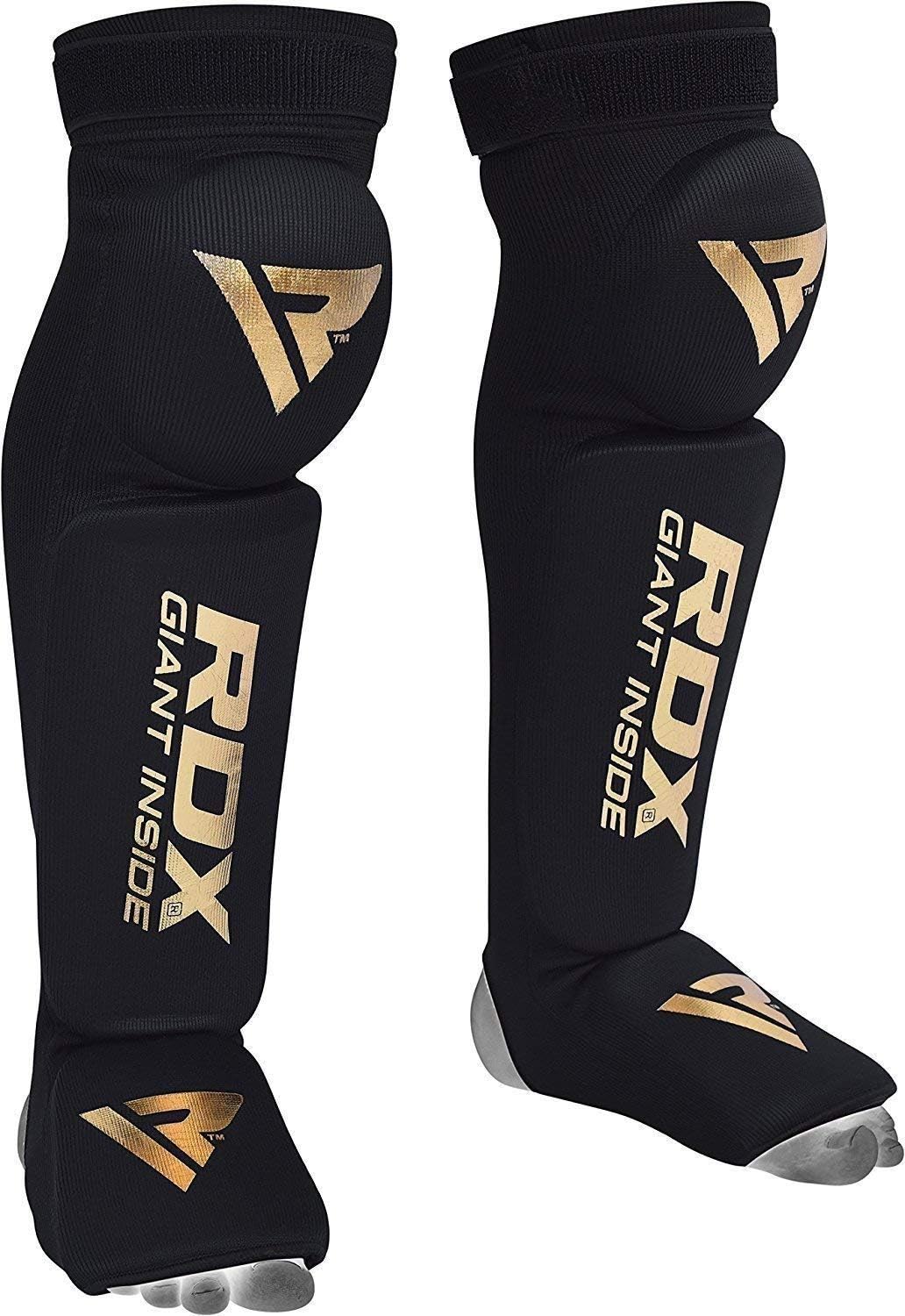 RDX Shin Guards for MMA Fighting, Kickboxing Training Knee Brace Support, Muay Thai Leg Protector Instep Foam Pads, Foot Protective Gear for Martial Arts, Sparring, BJJ, Karate : Sports & Outdoors