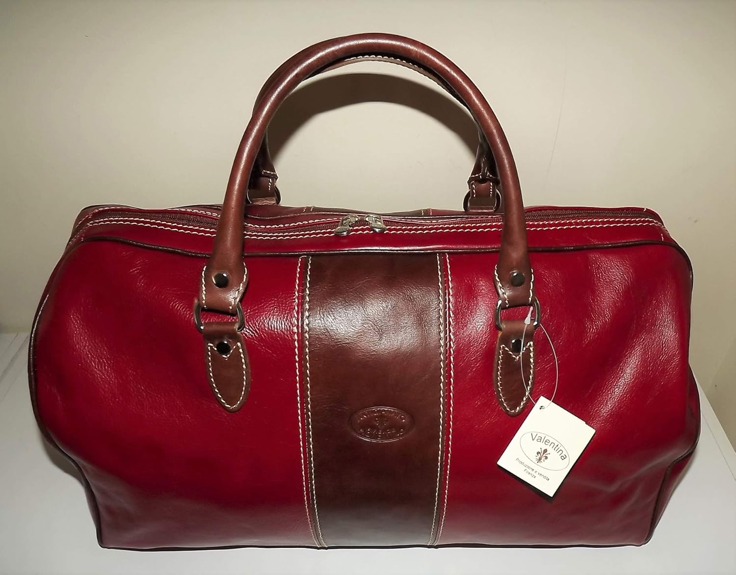 valentina leather duffle bag