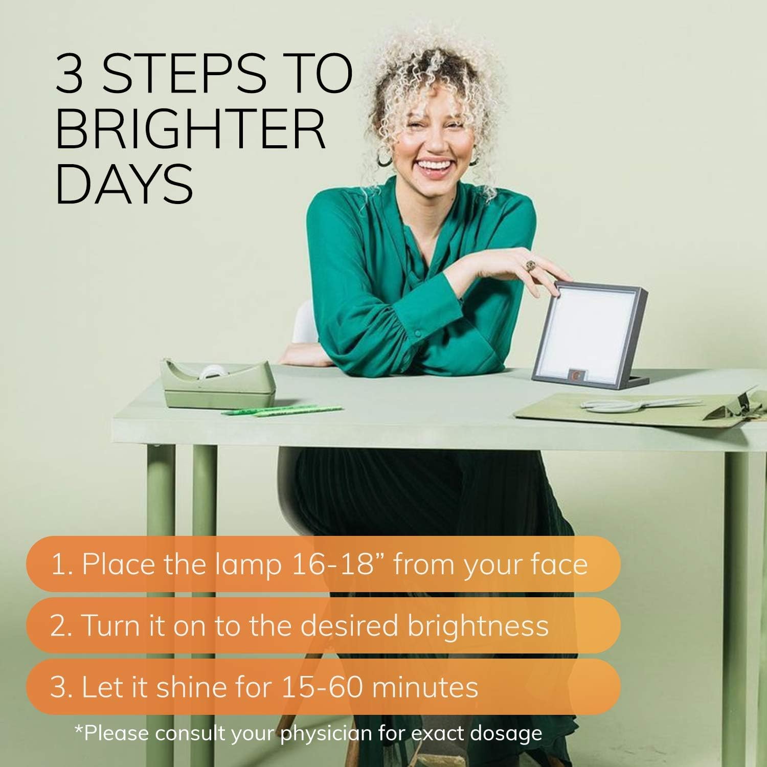 Circadian Optics Light Therapy Lamp - UV-Free LED Happy Mood Lamps for Seasonal Sunlight Changes - Full Spectrum Sun Lights for Work from Home - Lumine (Grey): Home Improvement