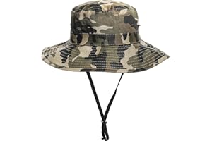 UTOWO Boys Camo Sun-Bucket-Hat Summer Outdoor Safari Fishing-Hat Boonie-Cap for Big Kids 2-14Yrs