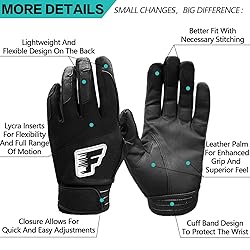 BRAMASOLE Youth Batting Gloves Boys Baseball