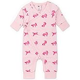 monica + andy Kimono Tie Long Sleeve One Piece, 100% Organic Baby Clothes for Girls & Boys, Preemie, Newborn & Infant