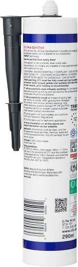 CT1 Anthracite TRIBRID Multi Purpose Sealant & Adhesive 290ml view 2