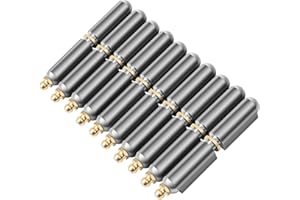 Zonon 10 Pcs 3 Inch BBQ Smoker Bullet Weld on Bullet Hinge Carbon Steel Weldable Barrel Hinges Heavy Duty Weld on Hinge Detachable Gate Door Hinge for Swing Door Trailer Ramp