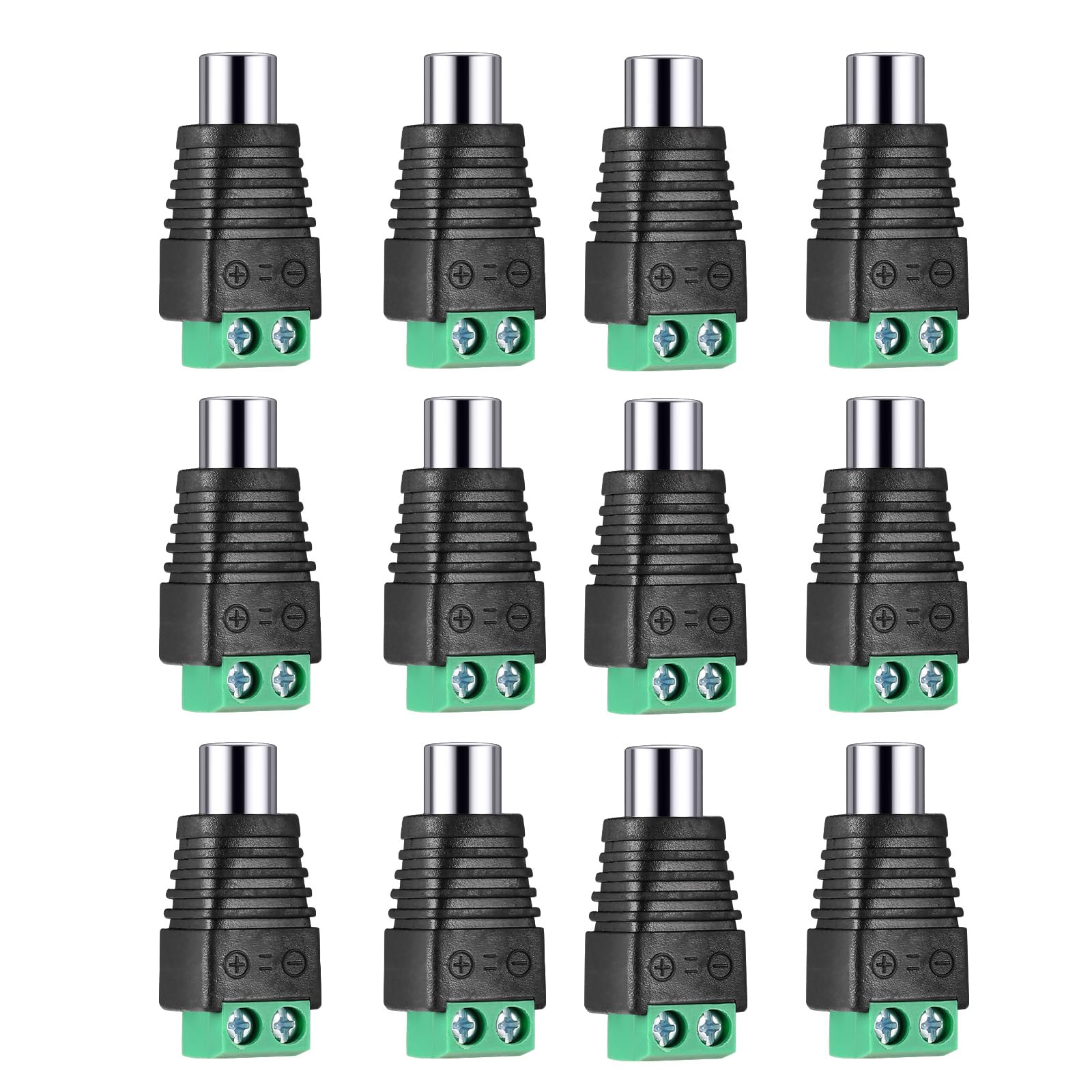 Iskueal Rca to Av Screw Terminal Adapter, Speaker Wire Connectors, Female(6 Pairs)