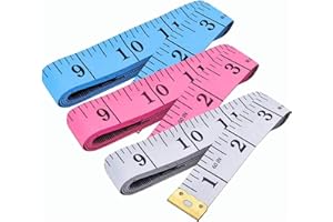 WitBicg Measuring Tape 3 Pack, Tape Measure for Body Double Scale Measurement Tape for Sewing, Body, Tailor 150 cm/60 Inch