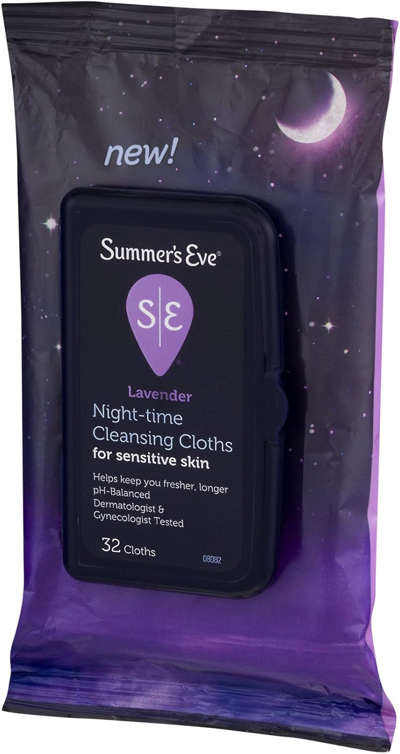 Summer's Eve Cleansing Cloths | Lavender | 32 Count | Pack of 1 | pH-Balanced | Dermatologist & Gynecologist Tested: Health & Personal Care