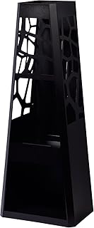 dobar Gartenofen, Gartenkamin, Design XL eckig, Terrassenofen groß mit Stauraum für Kaminholz, Feuerstelle Stahl pulverbeschichtet, schwarz, 48x30.5x124 cm, 35424