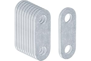 Fanmao 10 Pack 2" Center to Center Trailer Leaf Spring Shackle Straps for Utility and Boat Trailers, 9/16" Hole