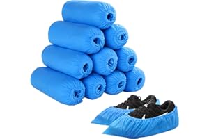 Fuonmka Shoe Covers Non Slip, 100 Pack (50 Pairs) Extra Thick Disposable Boot Covers, Non Woven Fabric Boot Covers for Indoor