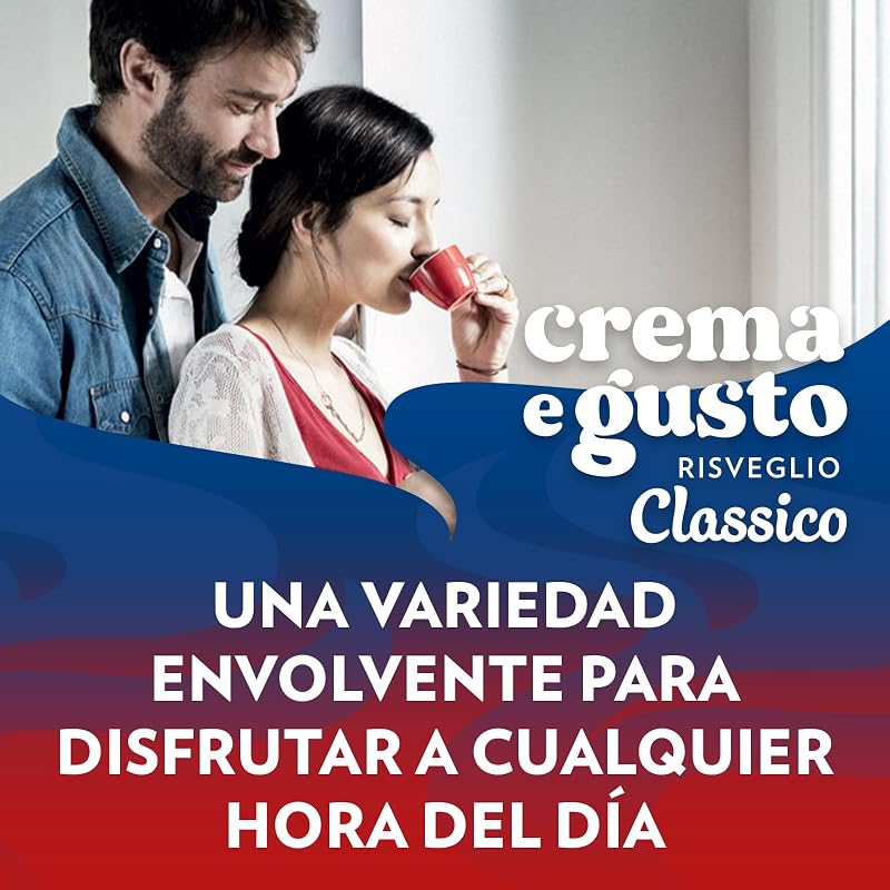 Lavazza, Crema e Gusto Classico, Café Natural Moído, Ideal para Cafeteira Italiana, Filtro e Francesa, com Notas Aromáticas de Especiarias, Arábica e Robusta, Intensidade 7, Torra Escura, 250 g
