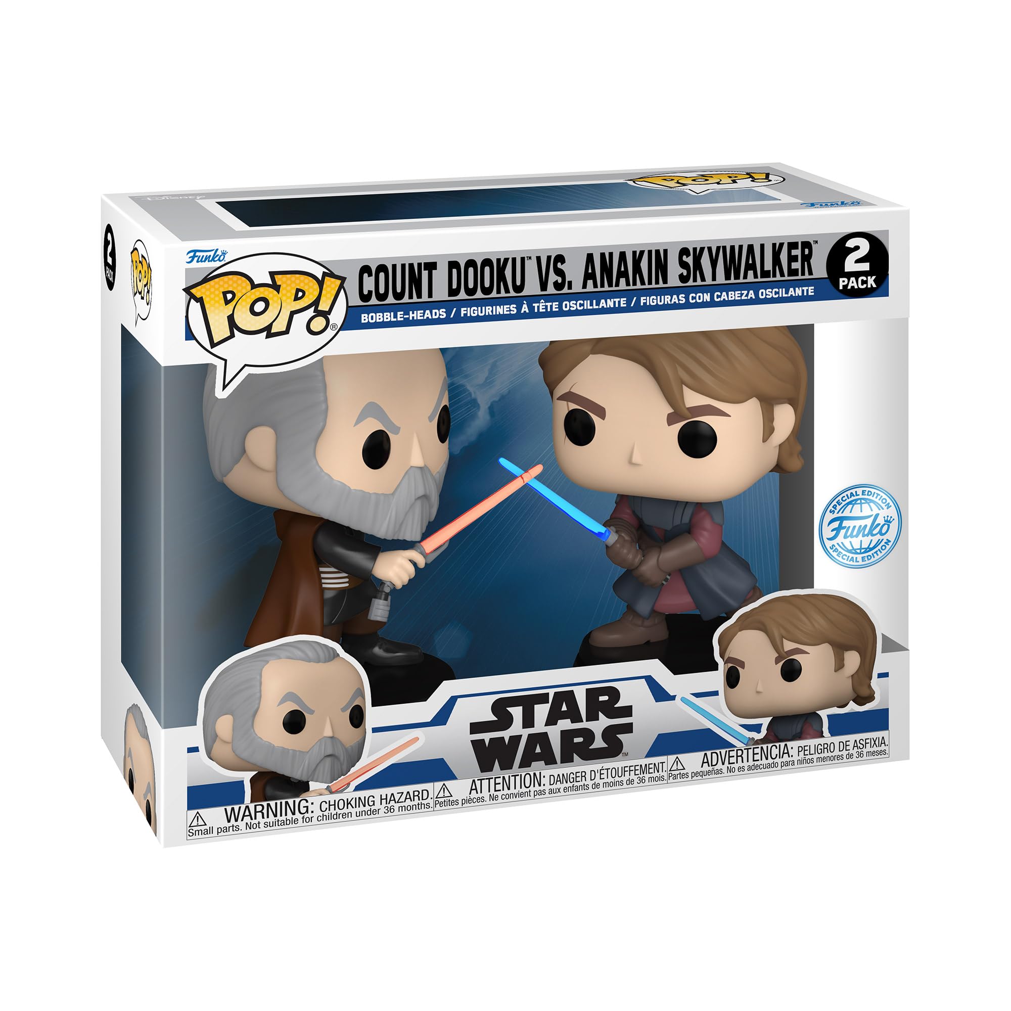 Funko POP! Vinyl: Star Wars: Clone Wars - Anakin & Dooku 2 Pack - Collectable Vinyl Figure - Gift Idea - Official Merchandise - Toys for Kids & Adults - TV Fans