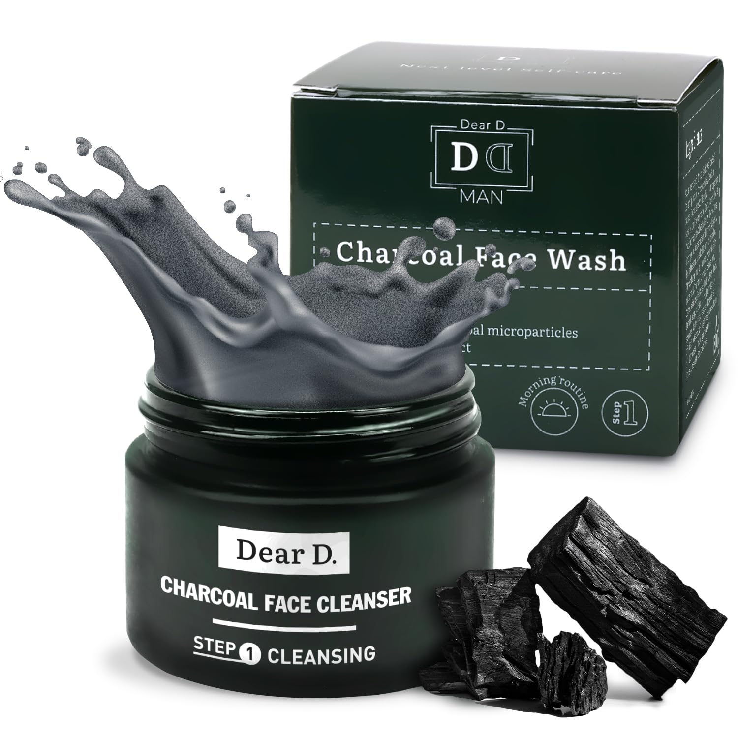 Dear D. Men's Facial Cleanser | Face Wash with Purifying, Regenerating, and Antibacterial Action | Perfect for Oily and Dry Skin | Practical 50ml Size