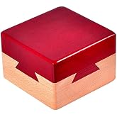 DC-BEAUTIFUL Impossible Dovetail Box Mini 3D Brain Teaser Wooden Magic Drawers Gift Jewelery Box Puzzle Toy for Adults