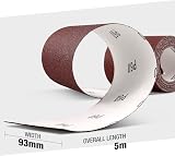 WORKPRO Sandpaper Roll Set 93mm x 5m 4 Grits 60/120/180/240 Aluminum Oxide view 4