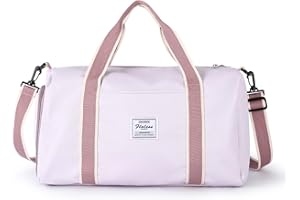 HYC00 Sports Gym Bag for Women, Travel Tote Bag Duffel Bag Weekender Overnight Bag with Wet Pocket,Purple