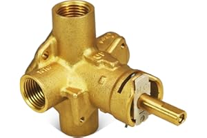 ZHENX 2510 Posi Temp Valve, Pressure Balanced Tub and Shower Valve， Four-Way Circulating Valve with Standard 1/2" IPS Connection，Compatible with Moen Posi-Temp Valve Trim Kit