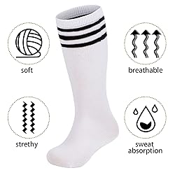 Zando 4 Pairs Toddler Knee High Socks - Black