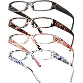 Gaoye 4-Pack Readers for Women, Blue Light Blocking Reading Glasses, Stylish Reading Glasses for Women in 4 Patterns