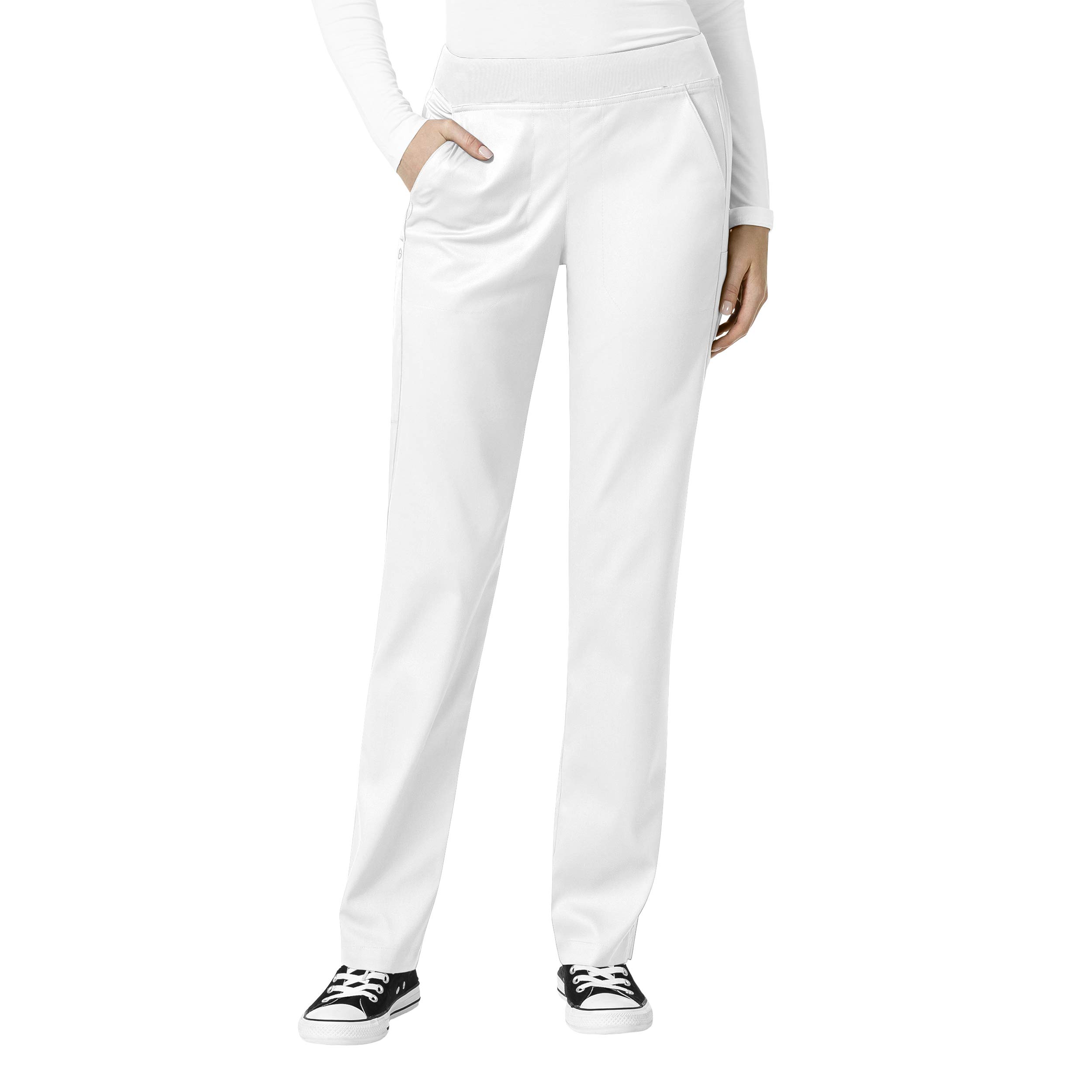 WonderWink Women’s PRO Knit Waist Cargo Pant, White, 3X P