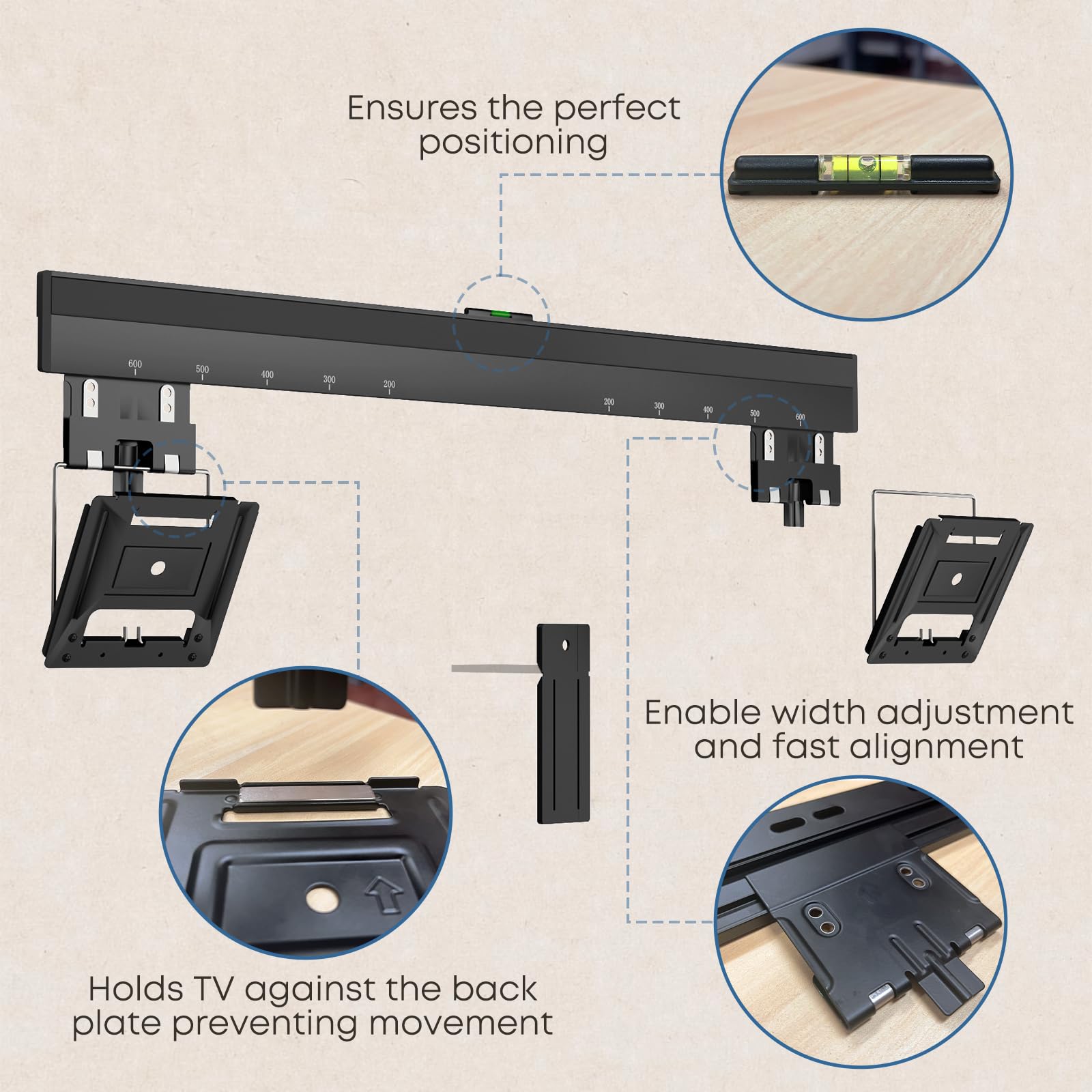 Ultra Slim TV Wall Mount Bracket Suitable for 37-80 Micro-Gap Flat 165lbs Max VESA 600x400mm Compatible with Designed for Samsung Frame TVs (2021-2023) Profile