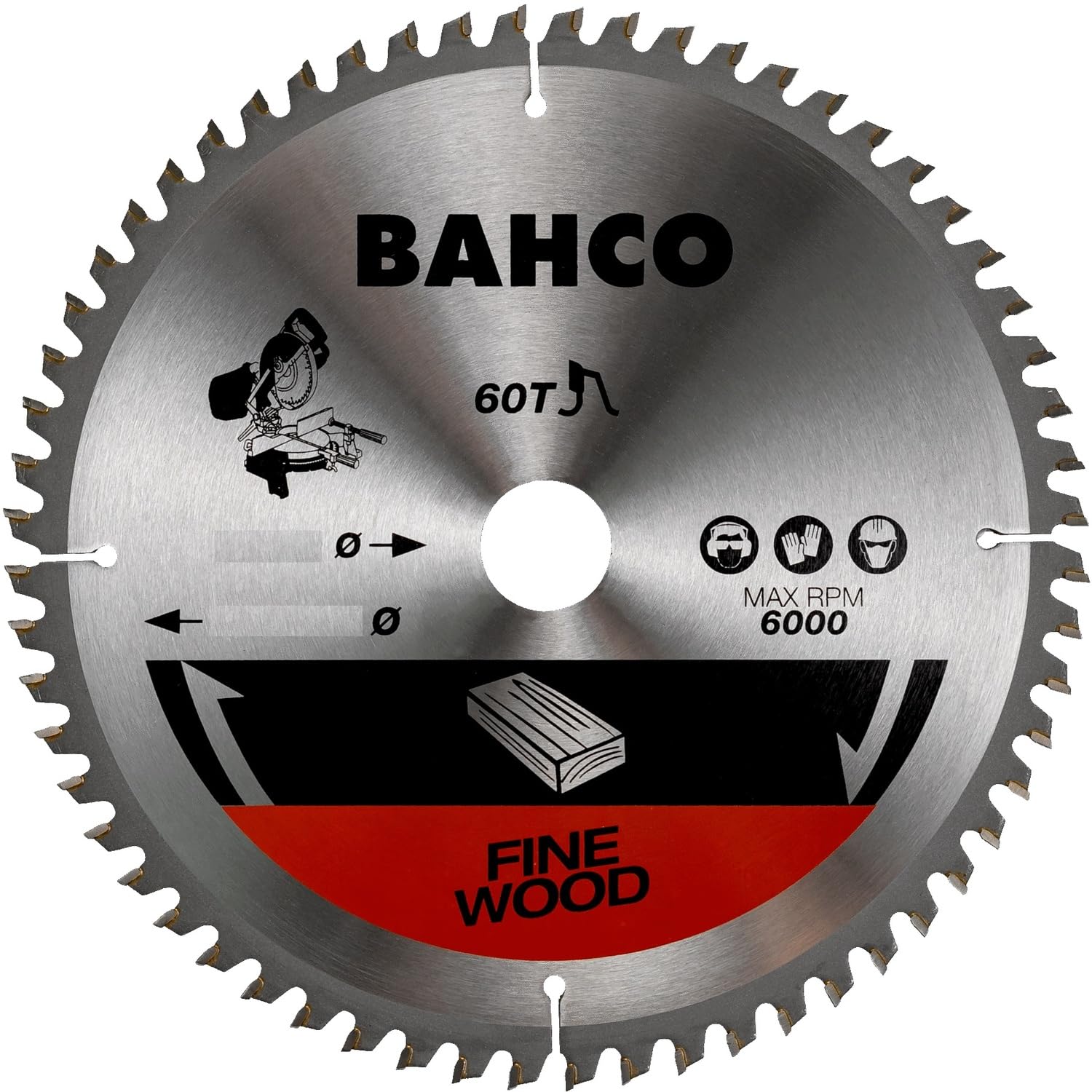 Bahco 8501-28SW Circular Saw Blade with 80 Teeth, 0 V, Silver, 250 mm
