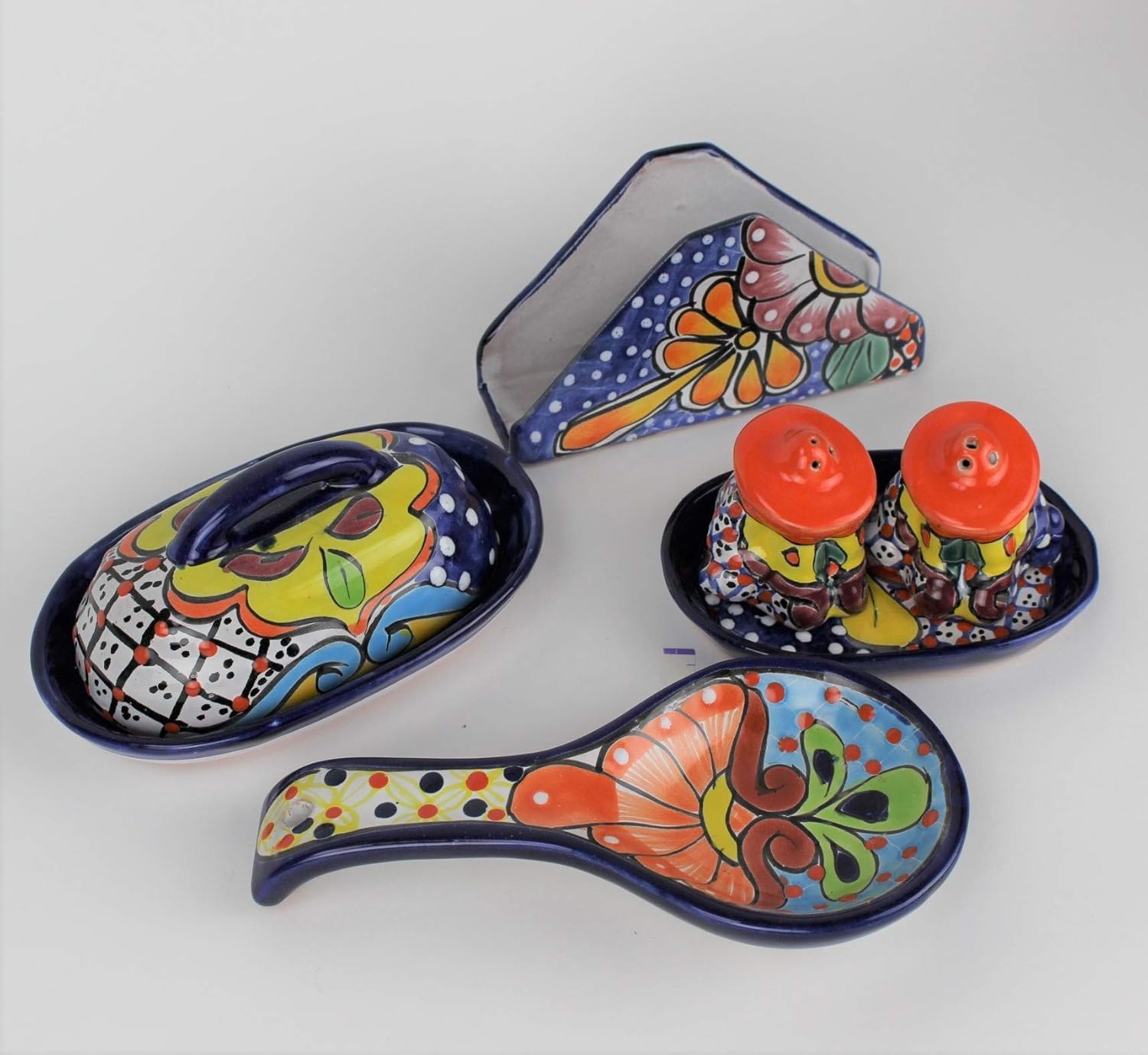 Amazon Com Mexican Talavera Spoon Rest Mexican Talavera Butter