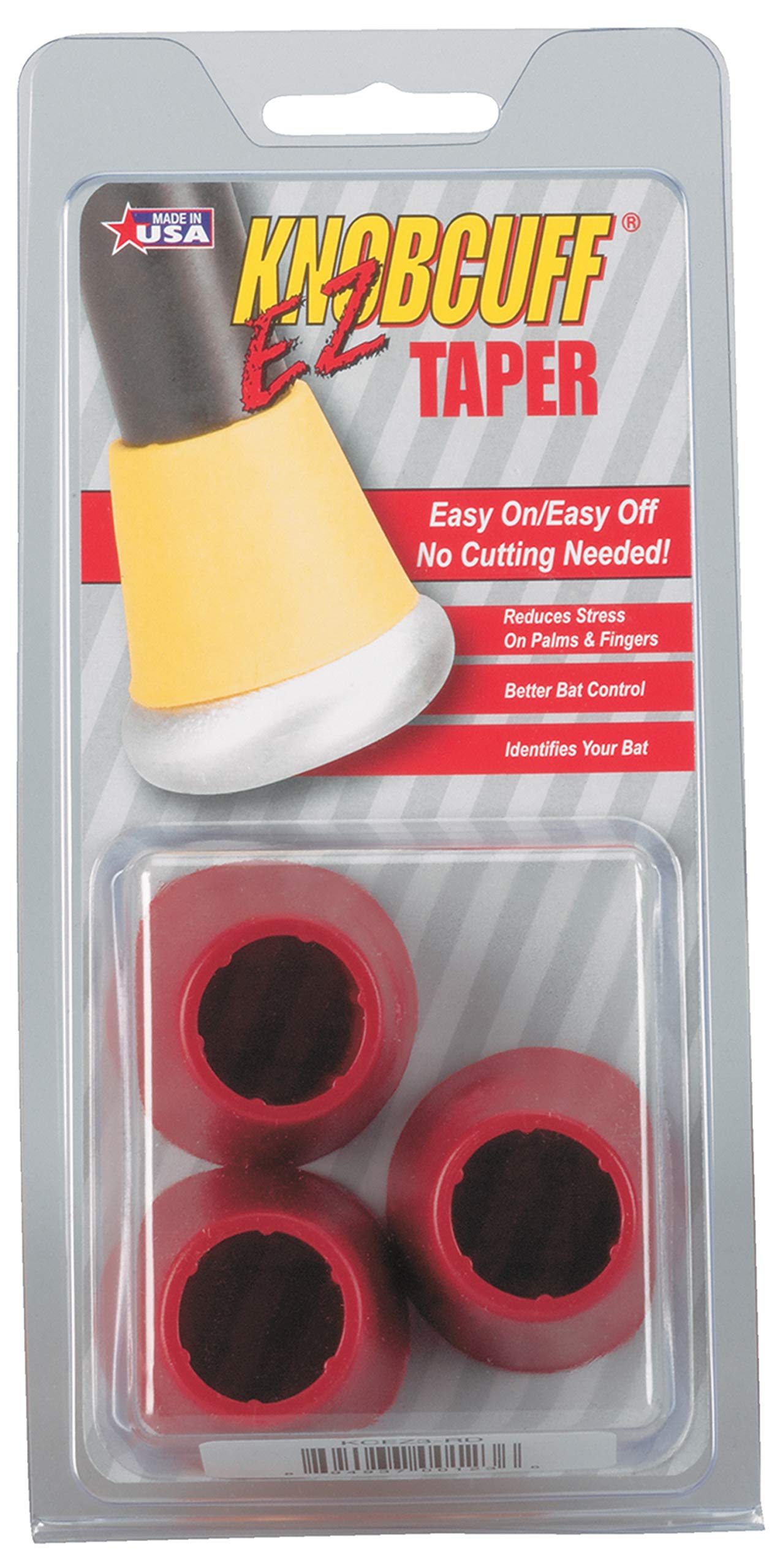 Markwort Knob Cuff Taper Grip-Pack of 3 (Red)