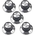 5Pcs Yootones 24 x 14.5mm (dh) Potentiometer Control Knob Volume Audio Electric Guitar Bass Pedal Knobs Screw Type Compatible with Electric Guitar Bass