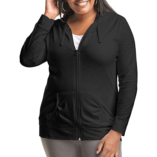 Zipper Women's 5x Sweatshirts Just My Size Women's Full Zip
