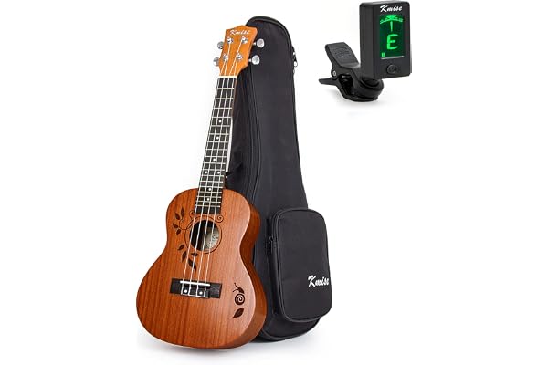 Kmise Concert Ukulele Uke Acoustic Hawaiian Guitar 23 Inch 18 Frets Mahagany With Ukelele Bag and Tuner