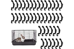 Shoyisenka 40 Pcs Rabbit Cage Fixed Side Buckle, Cage Fastening Clip, Versatile Small Animal Aviary Lock Fasteners, Wire Cage
