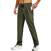 TACVASEN Mens Workout Pants Casual Athletic Hiking Lightweight Quick Dry Stretch Waterproof Sweatpants with 3 Pockets