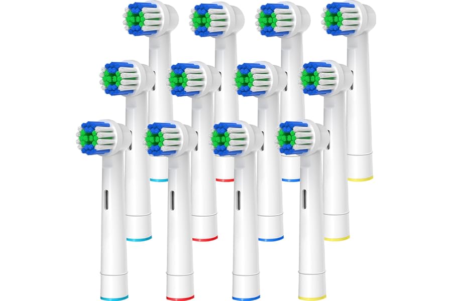 Replacement Toothbrush Heads Compatible with Oral B Braun, 12 Pcs Professional Electric Toothbrush Brush Heads Compatible with Oral B Replacement Heads Refill 7000/Pro 1000/9600/500/3000
