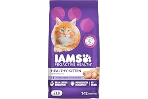 IAMS Proactive Health Healthy Kitten Dry Cat Food with Chicken, 7 lb. Bag