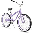 JOYSTAR 20" 24" 26" Beach Cruiser Bike for Girls, Boys, Mens and Womens, Single Speed Kids Cruiser Bikes with Coaster Brake, Multiple Colors
