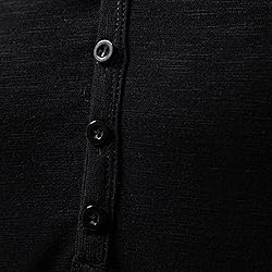 Generic Men's V Neck Henley T-Shirts Classic