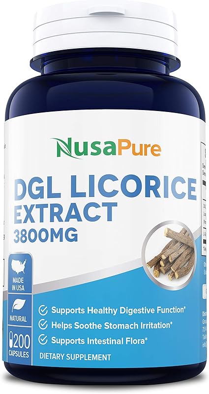 Amazon Com Dgl Licorice Extract 3800mg 200 Capsules Non Gmo dgl licorice extract 3800mg 200 capsules non gmo gluten free supports digestive respiratory function