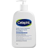 Cetaphil Daily Facial Cleanser Fragrance Free (473ml) - Deep Cleansing Face Wash, Ideal for Normal to Combination to Oily Ski